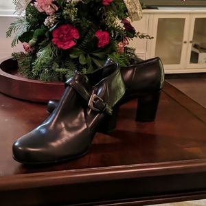 Franco Sarto Black Leather Booties